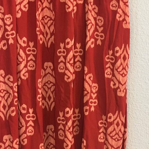 Juniors' As U Wish Brick Coral Square Neck Maxi Dress - Picture 3 of 7